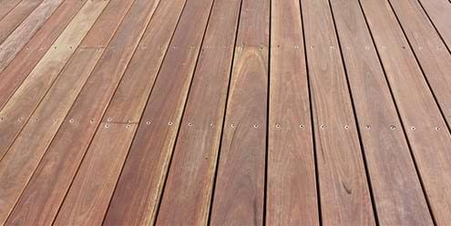 Spotted gum deck boards